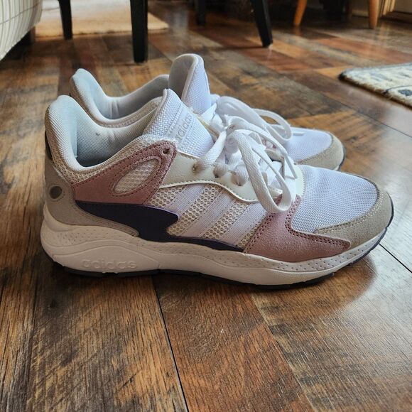 ADIDAS Crazychaos Cloudfoam Sneakers Aer Sz 9 Ortholite Float Pink White Pastel - Picture 2 of 9